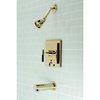 Kingston Brass KB86520CKL Single-Handle Tub and Shower Faucet, Polished Brass KB86520CKL
